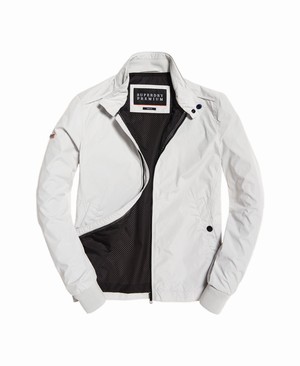 Superdry Premium Iconic Harrington Férfi Kabát Szürke | TQUGN9837